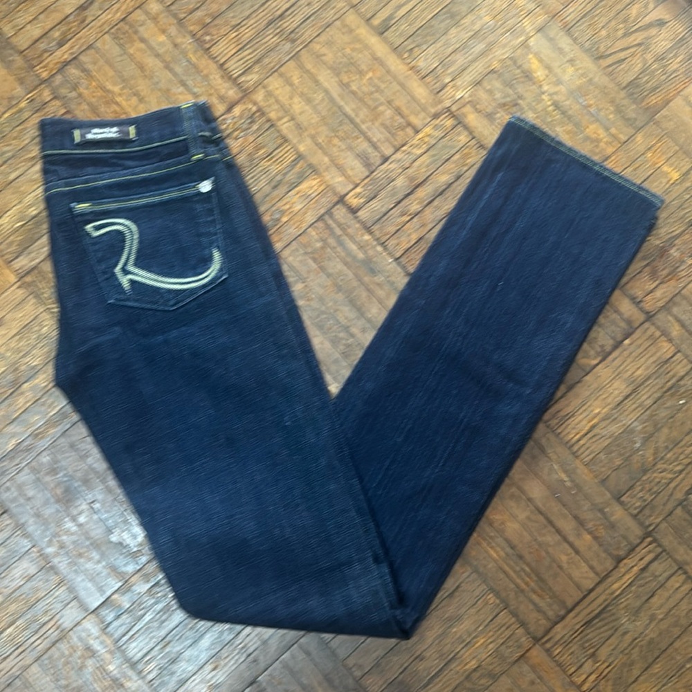 True Religion Straight Leg Blue Jeans Size 25